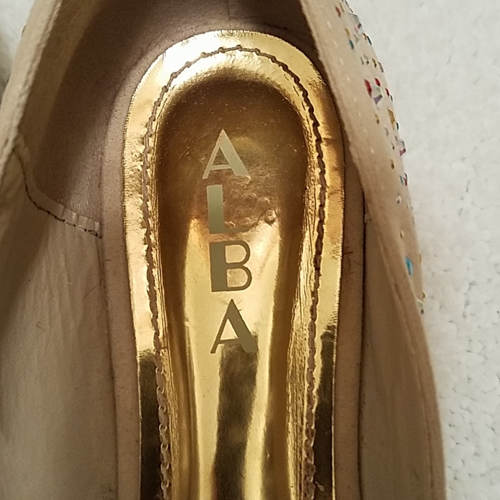 Alba Cream/Multicolor Rhinestone Flat Shoes - Picture 7 of 7